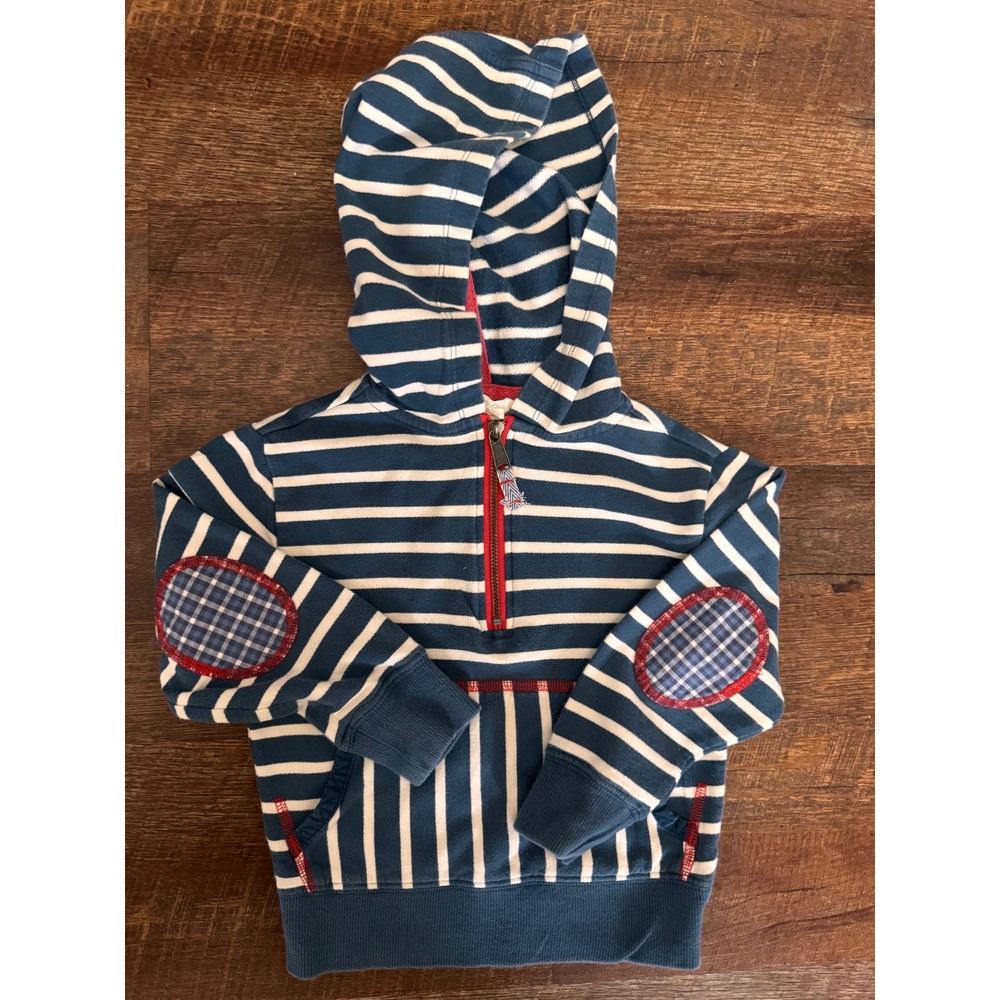 Matilda Jane x Joanna Gaines Kids Size 2 Striped Hoodie Gingham Patch Unisex